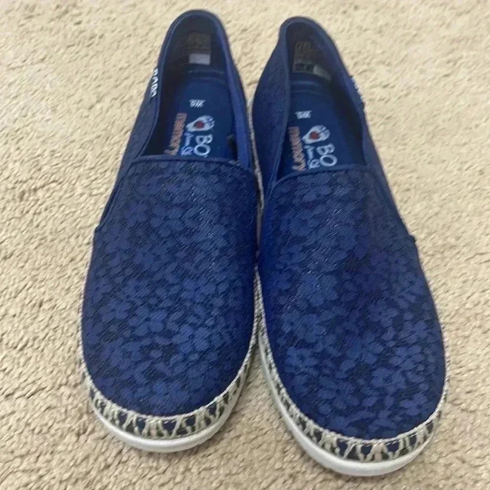 Bobs by Skechers Floral Mesh Flexpadrille 3.0 Slip Ons (Summer Fiesta) Size 6W - Picture 1 of 7